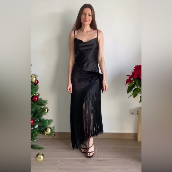 ✨LAST ZARA COMBINATION FRINGE LONG DRESS - Picture 6 of 17